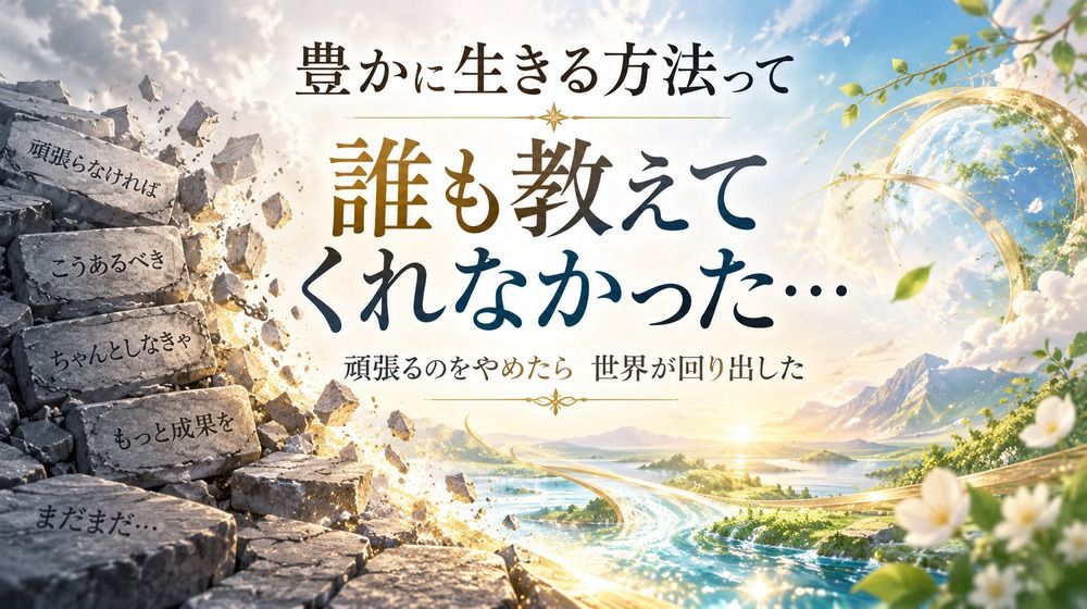 豊かに生きる方法って誰も教えてくれなかった…